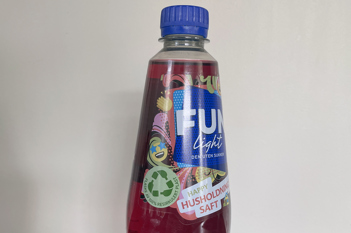saftflaske (funlight) i 100% resirkulert plast.
