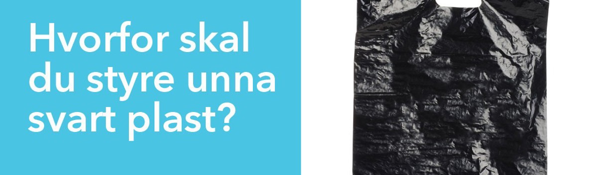 Eksempler på emballasje som ikke er carbon black lenger.