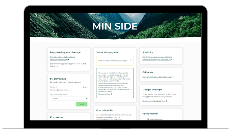 Skjermbilde Min Side