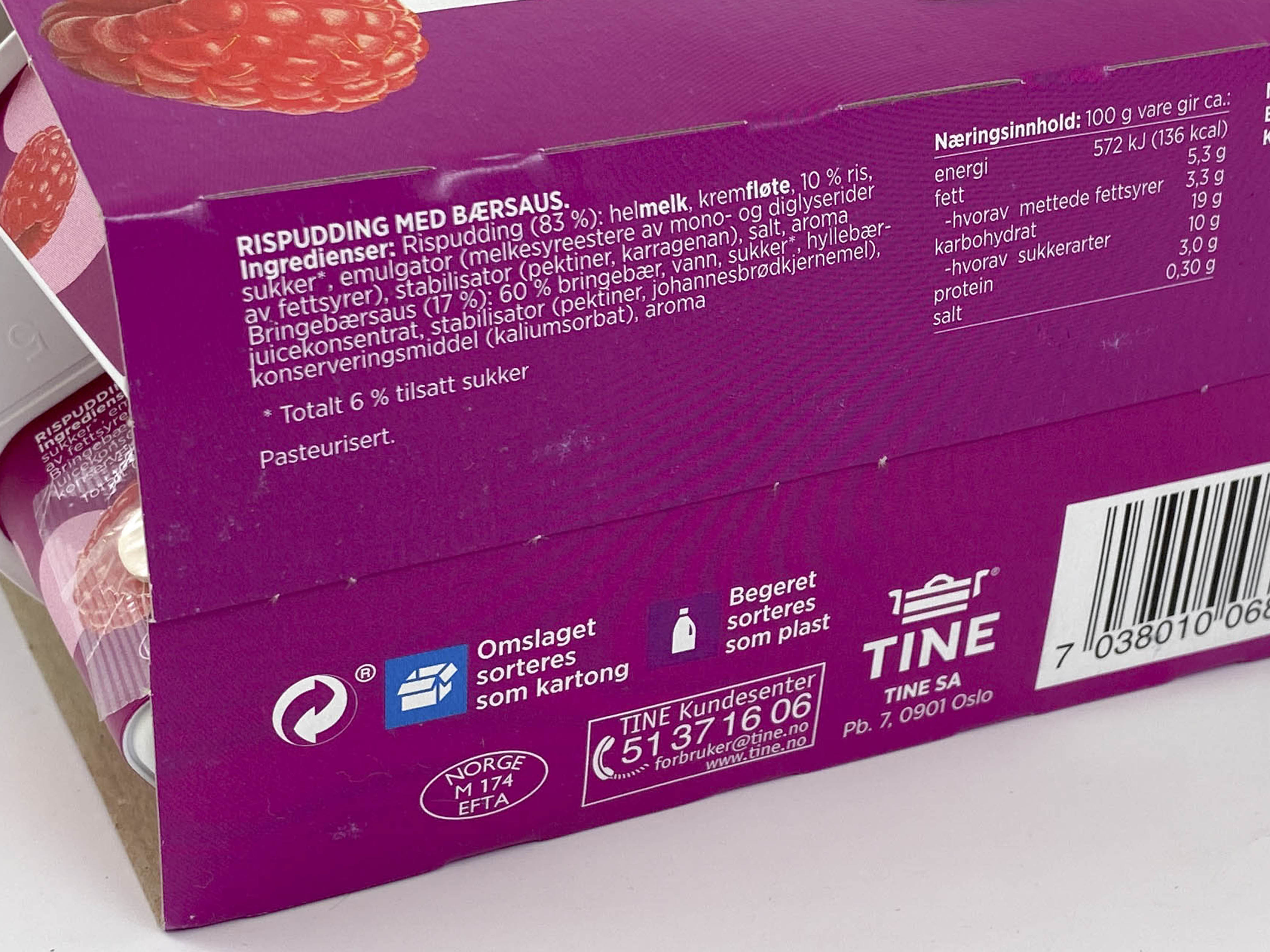 TINE Rislunsj Med Bringebar GPN 02025 Foto Grønt Punkt Norge (1)